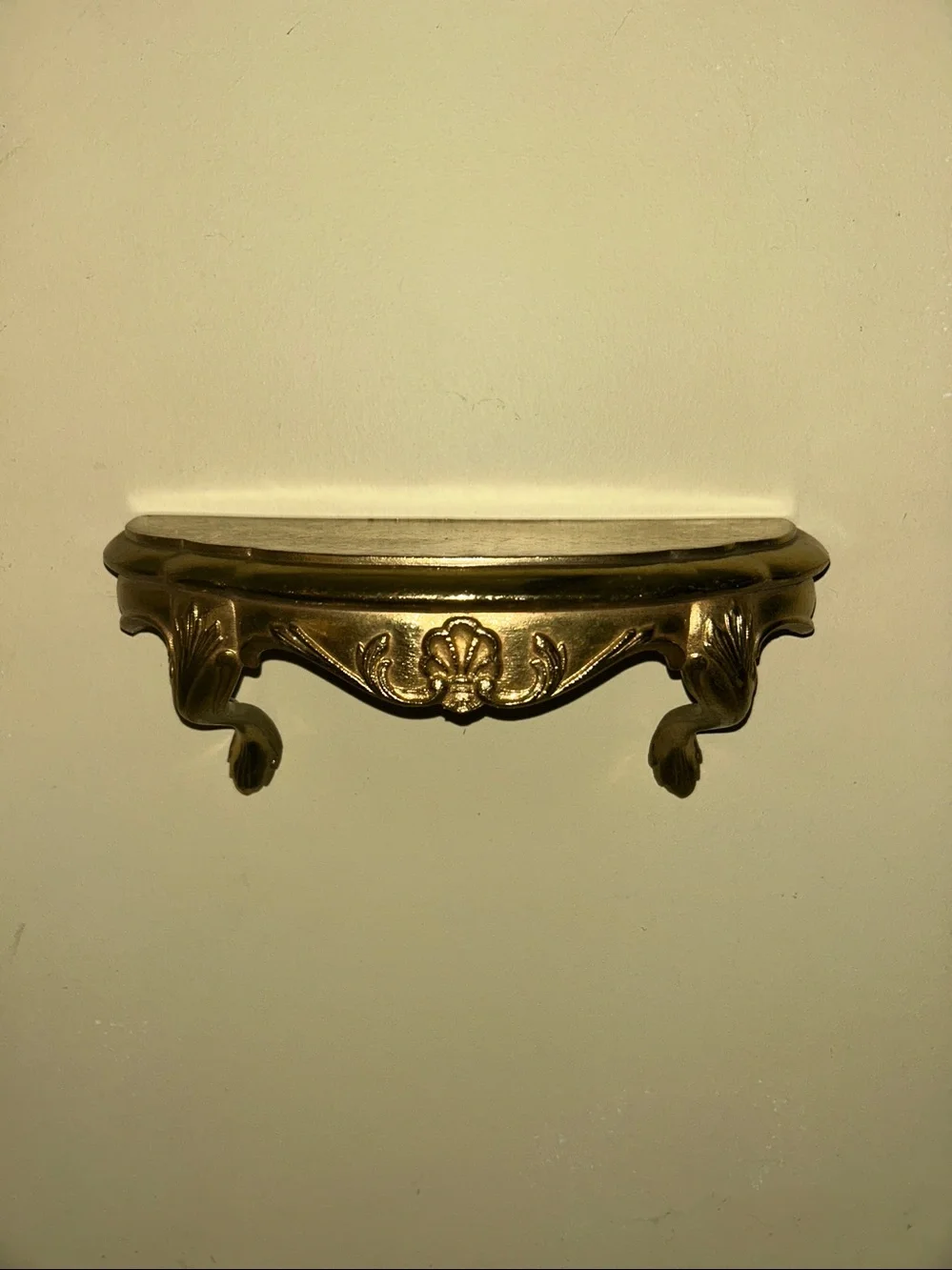 Burwood 1983 Vintage shiny Goldtone gilded shelf